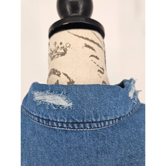 Elan Rock & Roll NWT Women's Distressed Denim Jacket Small - Picture 5 of 15